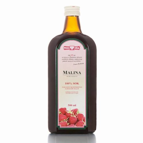 Sok malina 100% bez cukru 500 ml - Polska Róża