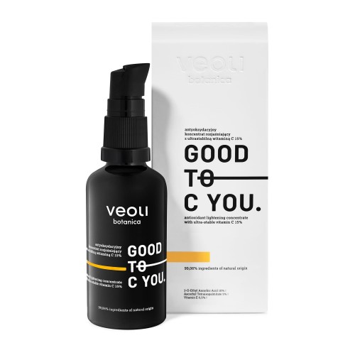 Antyoksydacyjny koncentrat rozjaśniający z ultrastabilną witaminą C 15% Good To C You 40 ml - Veoli Botanica