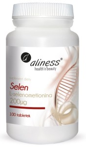 Selen L-selenometionina 200 µg 100 tabletek - Aliness