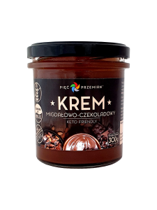 Krem migdałowo - czekoladowy KETO 300 g - Pięć Przemian