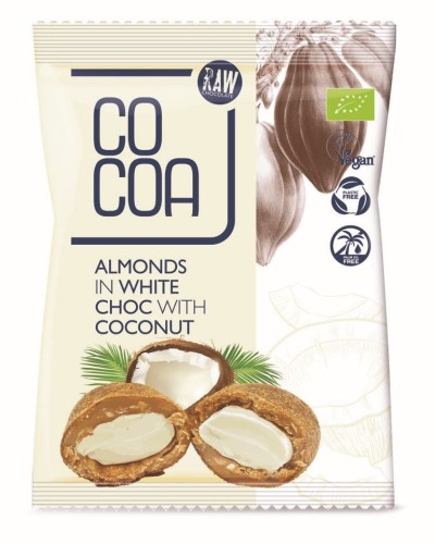 Migdały w białej polewie z solą BIO 70 g - Cocoa