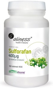 Sulforafan z kiełków brokułu 400 µg 100 tabletek vege - Aliness