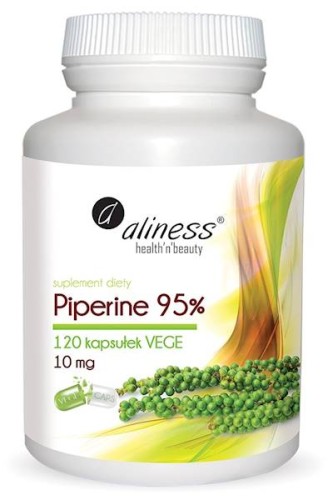 Piperine 95% 10 mg 120 kapsułek vege - Aliness