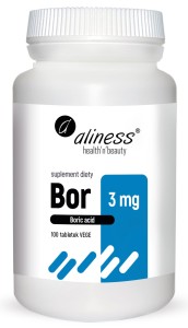 Bor 3 mg kwas borowy 100 tabletek vege - Aliness