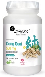 Dong Quai Dzięgiel chiński 500 mg 100 kapsułek vege - Aliness