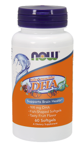 DHA dla dzieci 100 mg 60 kapsułek żelowych do ssania - Now