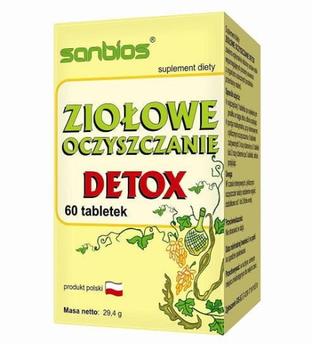 Ziołowe oczyszczanie Detox 60 tabletek - Sanbios