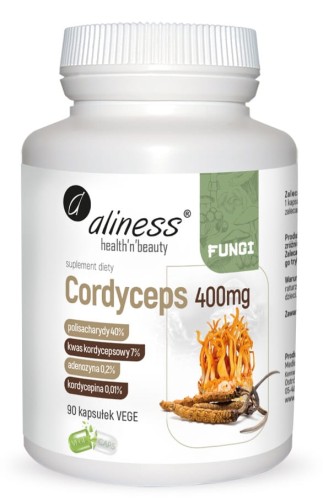 Cordyceps (Kordyceps) 400 mg  - 90 tabletek - Aliness