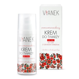 Przeciwzmarszczkowy krem do twarzy na noc 50 ml - Vianek