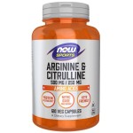 Arginine & Citrulline Arginina i Cytrulina 500/250 mg 120 kapsułek wege - Now Sports