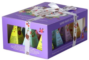 Kolekcja ekologicznych herbat owocowych 12 piramidek w 6 różnych smakach Super Fruits Collection 24 g - English Tea Shop