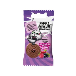 Zakręcona przekąska owocowa jabłko, malina, czarna porzeczka (bez dodatku cukru) 15 g - Bunny Ninja