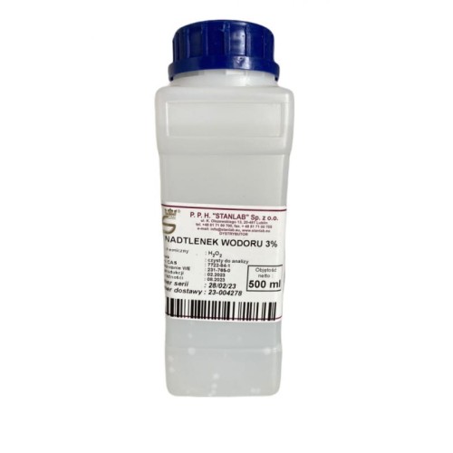 Nadtlenek wodoru 3% czysty do analizy (CZDA) 0,5 l - Stanlab