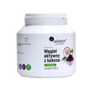 Węgiel aktywny z kokosa Food Grade proszek 200 g - Aliness