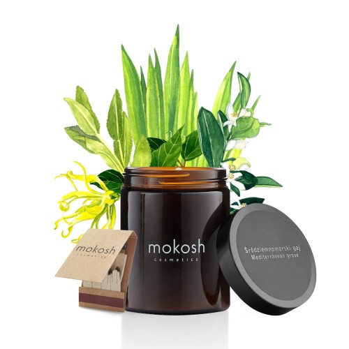 Roślinna świeca sojowa Śródziemnomorski Gaj 180 ml / 140 g - Mokosh