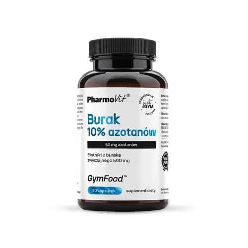 Burak 10% azotanów 50 mg 90 kaps - GymFood Pharmovit