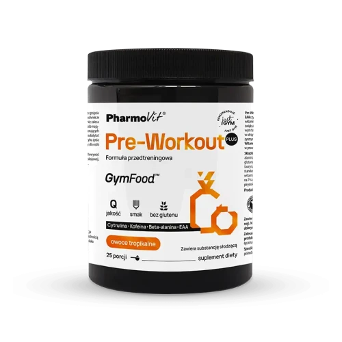 Pre - Workout Plus Owoce Tropikalne 500 g - GymFood Pharmovit