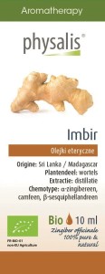 Olejek eteryczny Imbir lekarski BIO 10 ml - Physalis