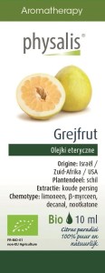 Olejek eteryczny Grejpfrut BIO 10 ml - Physalis