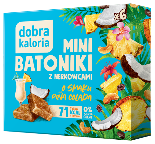 Mini batoniki o smaku Pina Colada 6 sztuk - Dobra Kaloria