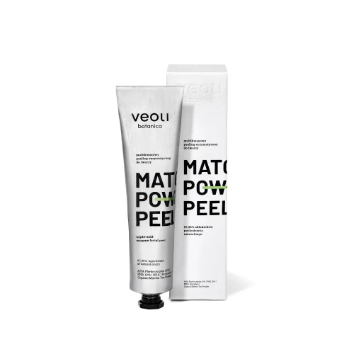 Peeling enzymatyczny z kompleksem kwasów AHA Phytocomplex 10%, PHA 10%, BHA Matcha Power Peel 75 ml - Veoli Botanica