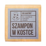 Delikatny szampon do włosów w kostce 75 g - Cztery Szpaki