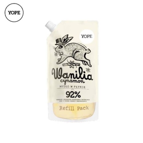 Mydło w płynie do rąk Wanilia i cynamon refill 500 ml - Yope