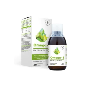 Omega-3 370 mg DHA i 700 mg EPA w płynie 200 ml - Aura Herbals