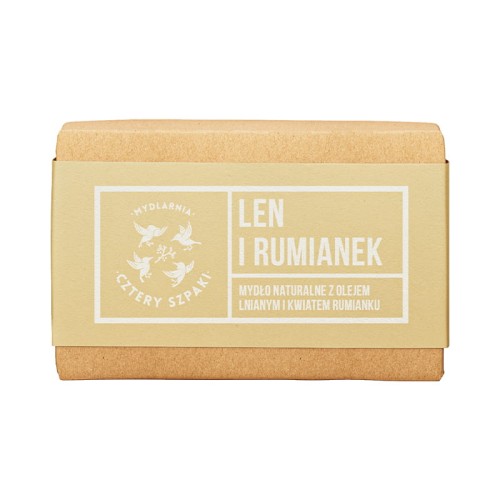 Mydło Len i Rumianek 110 g - Cztery Szpaki
