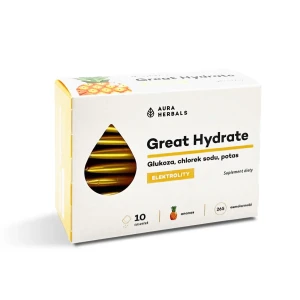 Great Hydrate elektrolity ananas saszetki 10 szt - Aura Herbals