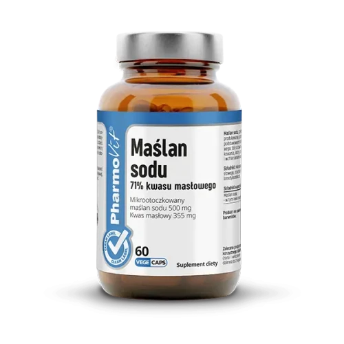 Maślan sodu 71% kwasu masłowego 60 kapsułek vege - PharmoVit