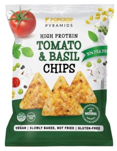 Chrupki piramidki proteinowe o smaku pomidora z bazylią bezglutenowe 60 g - Popcrop