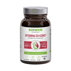 Witaminy D3 + K2 MK7 90 kapsułek - Biowen