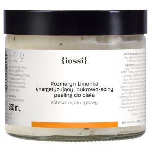 Rozmaryn Limonka Energetyzujący cukrowo-solny peeling do ciała 250 ml - iossi