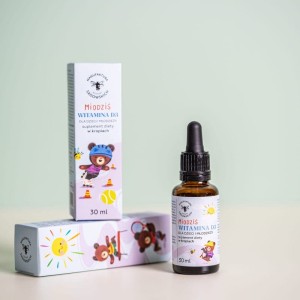 Witamina D3 dla dzieci i młodzieży Miodziś krople 30 ml - Manufaktura Rodziny Sadowskich