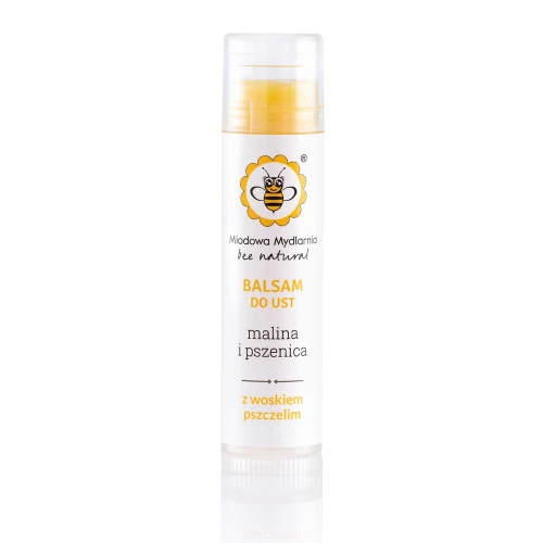 Balsam do ust Malina i Pszenica 5,5 ml - Miodowa Mydlarnia