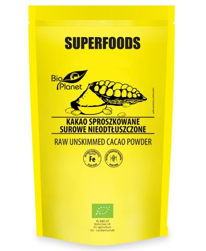 Kakao sproszkowane surowe nieodtłuszczone BIO 150 g - Bio Planet