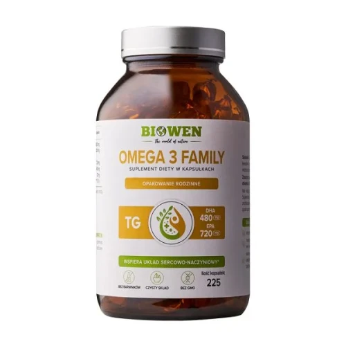 Omega 3 TG Family - 720 mg EPA, 480 mg DHA - 225 kapsułek - Biowen