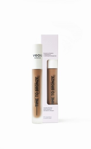Bronzer w kremie z witaminą c i roślinnym kolagenem Time To Bronze 10 ml - Veoli Botanica