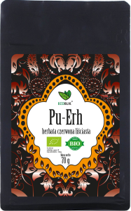 EcoBlik Herbata czerwona liściasta PU-ERH  EKO 70 g - Aliness
