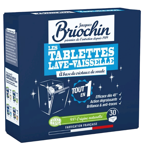 Tabletki do zmywarek silnie odtłuszczające EKO - 30 sztuk - Briochin