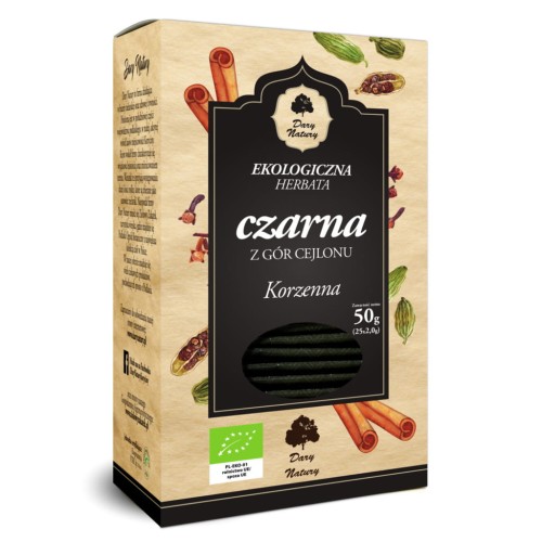 Herbata Czarna korzenna EKO fix 25 x 2 g (saszetki) - Dary Natury