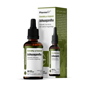 Ashwagandha ekstrakty w kroplach 30 ml - PharmoVit