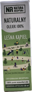 Leśna Kąpiel Naturalny olejek 100% pipeta + aplikator w kulce 30 ml - Natura Receptura