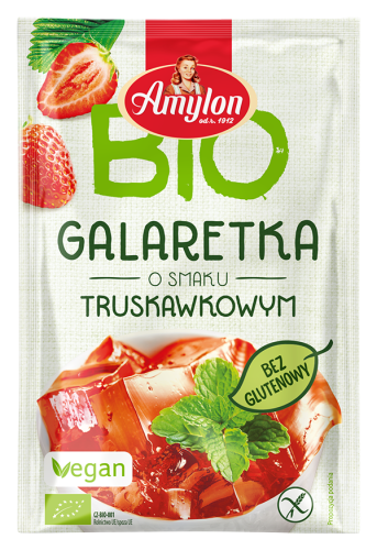 Galaretka o smaku truskawkowym bezglutenowa BIO 40 g - Amylon