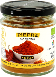 Pieprz Cayenne bezglutenowy BIO 70 g - Pięć Przemian
