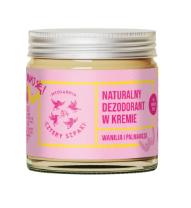 Dezodorant w kremie Wanilia i Palmaroza bez dodatku sody 60 ml - Cztery Szpaki