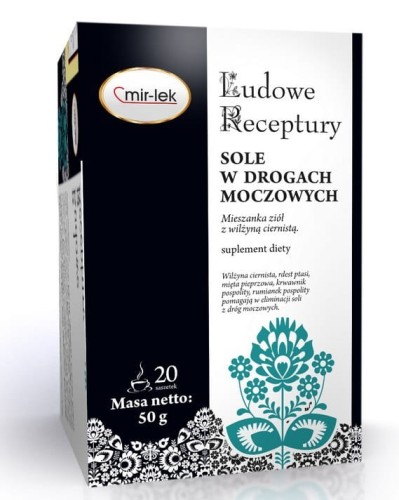 Ludowe Receptury Sole w drogach moczowych 20 x 2,5 g - Mir-Lek