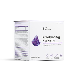  Kreatyna 5 g monohydrat + glicyna 30 saszetek - Aura Herbals
