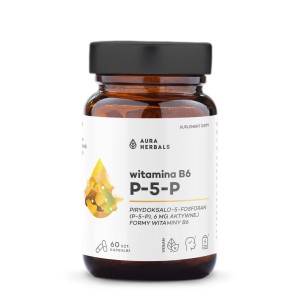Witamina B6 P-5-P 6 mg 60 kapsułek - Aura Herbals